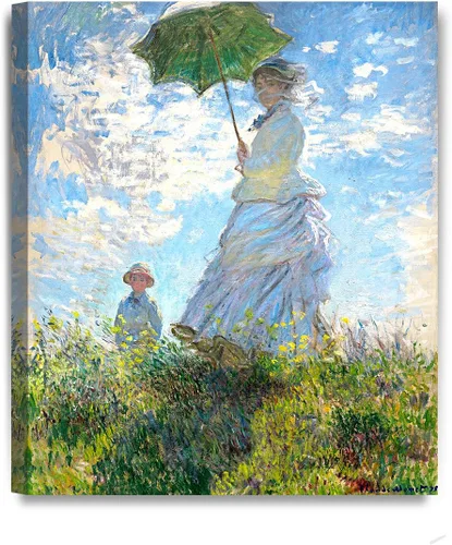 Miniatura 34 de Pinturas clásicas mundiales de Claude Monet Impresión giclée sobre lienzo alargado, pieza de galería para colgar y decorar el hogar, The CliffWalk