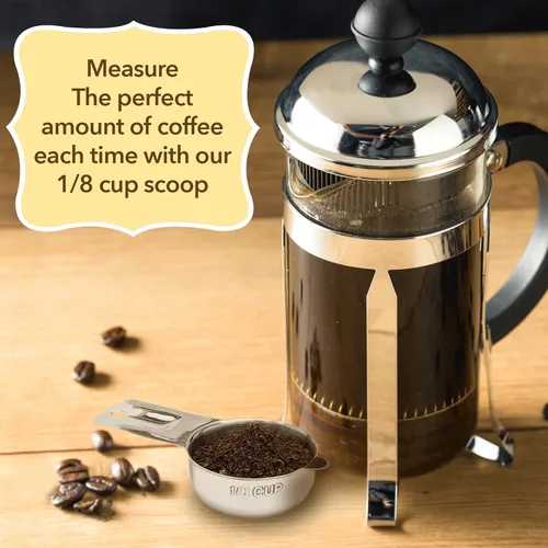 Miniatura 7 de Simply Gourmet Juego de 7 tazas medidoras, apilables, acero inoxidable 304 de alta calidad, accesorios de cocina para medir ingredientes líquidos