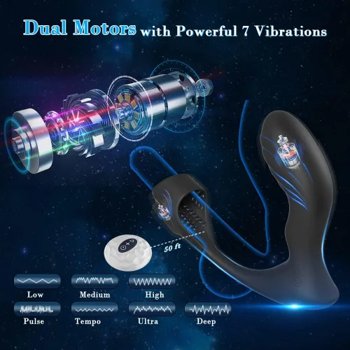 Miniatura 3 de Blended Climax Masajeador de próstata Vibrador para el pene Masculino Adulto Juguetes Sexuales para Hombres, Control Remoto Vibrador Consolador Anal