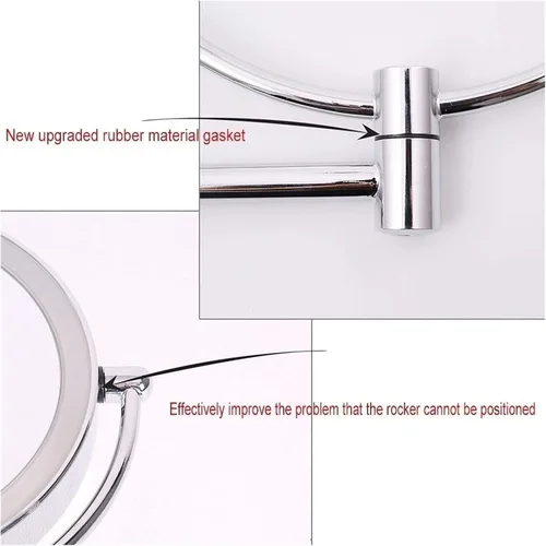Miniatura 5 de Wall-Mounted Makeup Mirror LED Lighted Makeup Mirror Wall Mount 8 Inches 5X Magnified Double-Sided Vanity Mirror with Lights