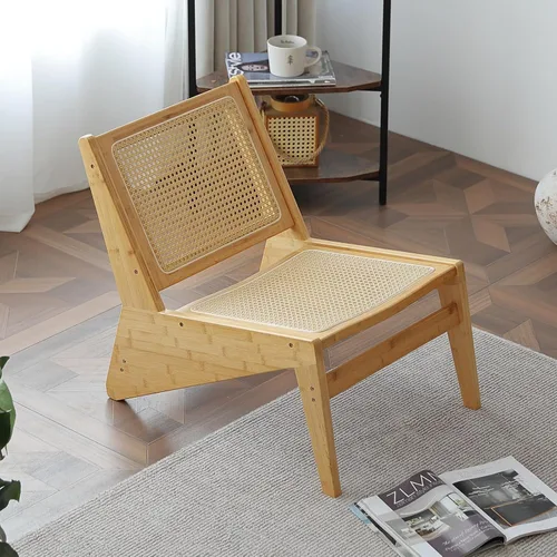 Miniatura 12 de MBOOYOME Silla decorativa moderna de mediados de siglo para sala de estar, silla baja con marco de madera maciza, cómodo sillón para dormitorio