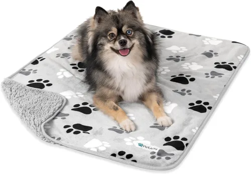 Miniatura 32 de PETAMI Manta impermeable de forro polar Sherpa para gatos y perros, color beige, talla S