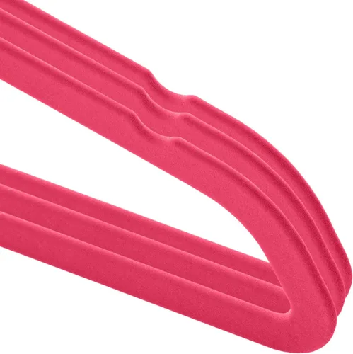 Miniatura 3 de Casafield 50 perchas de terciopelo para niños - Tamaño de 14 pulgadas para ropa de niños - Rosa