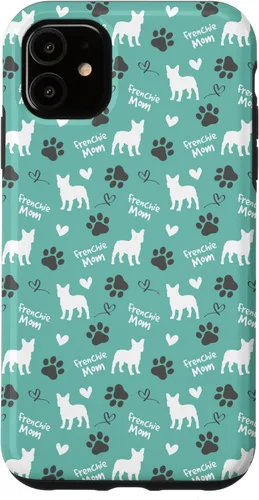 Miniatura 8 de Funda para iPhone 13 Pro Max Frenchie Mom Bulldog Francés Mamá Azul Mujeres