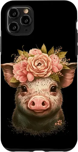 Miniatura 13 de Pig with Leopard Headband Flower Cute Pig Lover Case for iPhone 17