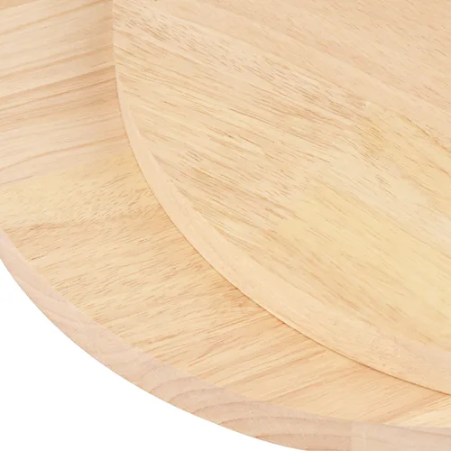 Miniatura 3 de Paquete de 4 placas circulares de pino, placa redonda de madera de 12 pulgadas, placa circular de madera sin terminar para pintar, verter, resina