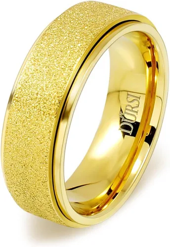 Miniatura 11 de Anillo giratorio para mujer y hombre de acero inoxidable con acabado de lijado para ansiedad, 6 mm / 8 mm