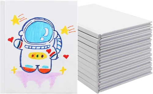 Miniatura 11 de zmybcpack Paquete de 12 libros encuadernados en blanco de 5x5 pulgadas, libro encuadernado en blanco para estudiantes para escribir historias