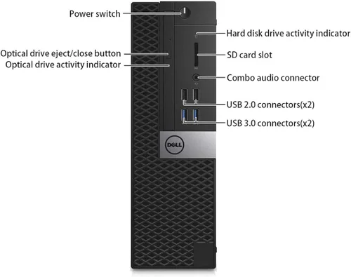 Miniatura 4 de Dell Optiplex 3040 SFF PC de escritorio para negocios, Windows 11 Pro de 64 bits, procesador Core i5-6500, 8 GB de RAM, unidad de estado sólido