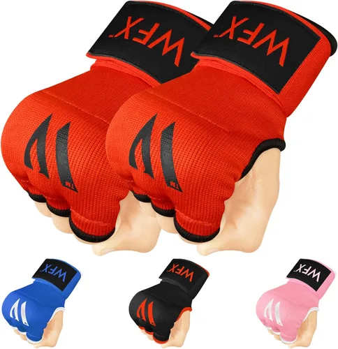 Miniatura 8 de WFX - Guantes de mano para niños y jóvenes de boxeo, interiores, con acolchado de gel, elásticos, para debajo de los guantes, puños para deportes