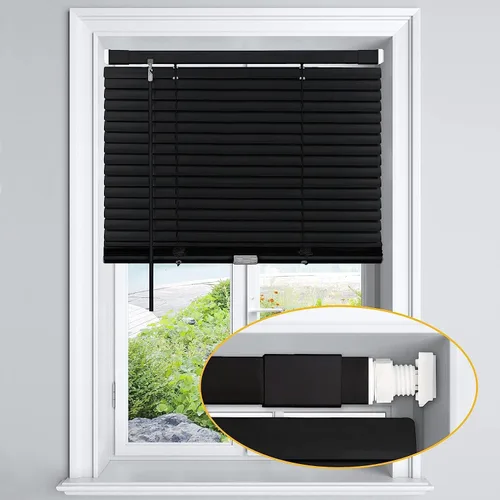Miniatura 20 de LazBlinds Mini Persianas de Aluminio de 1", Sin Herramientas-Sin Taladro, Persianas Sin Cordón para Ventanas Interiores, Persianas Horizontales