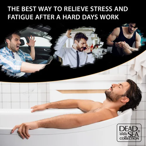 Miniatura 4 de Dead Sea Collection Sales de baño para hombres con aceite de madera de ámbar – baño de recuperación muscular – Sal pura del mar muerto para hombre