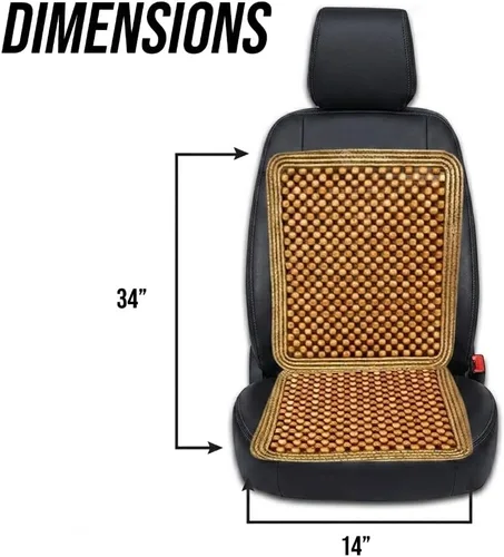 Miniatura 4 de ZONETECH Cojín para Asiento de Conductor de Madera con Cuentas - Protector de Asiento Universal Masajeador Cómodo para Coche con Alta Ventilación