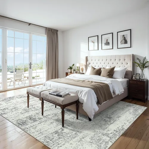 Miniatura 3 de Alfombras de 6x9 para sala de estar - Alfombra lavable moderna abstracta suave grande neutral antideslizante para piso interior resistente a manchas