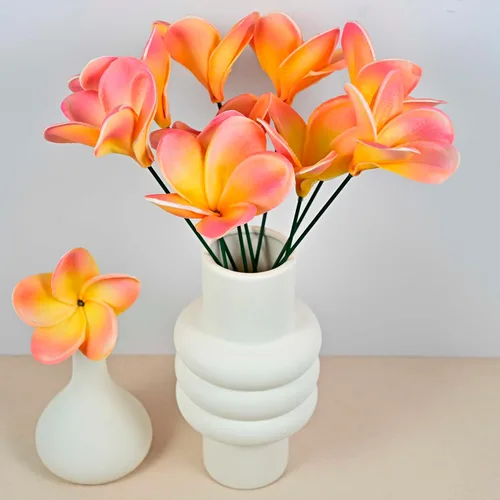 Miniatura 54 de Regalos de Cumpleaños para Mujeres 8pcs Flores Rosa Claro PU Tacto Real Flores Regalos para Mujeres para Navidad Flores Artificiales para Bricolaje