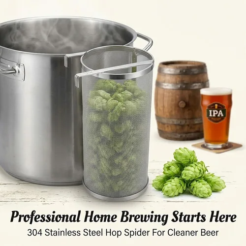 Miniatura 2 de Hop Spider - Filtro de acero inoxidable de malla de 300 micrones para hervidor de cerveza casero