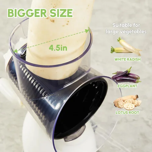 Miniatura 4 de Rallador rotativo de queso con asa, cortador de verduras y triturador de queso con 5 cuchillas de acero inoxidable, base de succión fuerte y caja