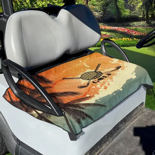 Miniatura 6 de Yewattles Universal personalizado carrito de golf cubierta de asiento de verano al aire libre Anti-caliente Club Coche Coche Manta Green Lawn Golf