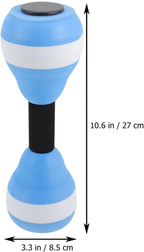Miniatura 3 de BESPORTBLE Mancuernas aeróbicas acuáticas, 1 par de mancuernas flotantes de Eva para entrenamientos de piscina