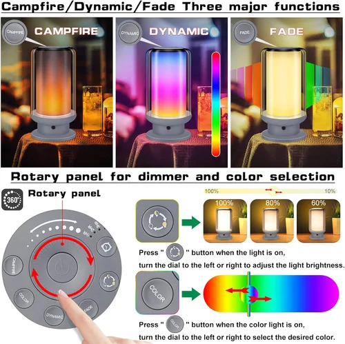 Miniatura 2 de Lámparas LED de mesa que cambian de color, lámpara de noche regulable con control remoto, lámpara de escritorio enchufable para dormitorio, sala
