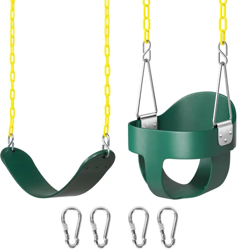 Miniatura 10 de Decorlife Asientos para columpios para exteriores con cadena resistente a la oxidación de 66 pulgadas, accesorios de repuesto para asientos Azul