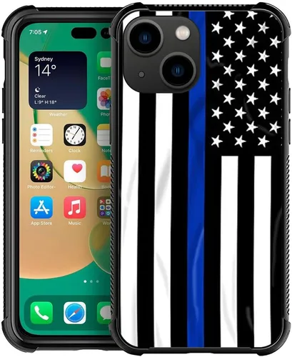Miniatura 27 de ZHEGAILIAN Funda compatible con iPhone 14, funda de munición AK 47, parte trasera de vidrio templado+funda protectora de TPU de silicona suave