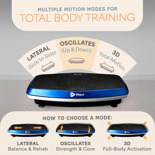 Miniatura 3 de Lifepro Vibration Plate Exercise Machine for Lymphatic Drainage — Whole Body Vibration Platform with Resistance Bands for Home Workout — Low-Impact