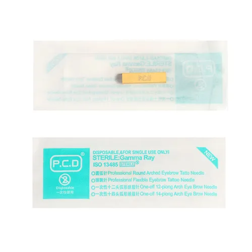 Miniatura 4 de Cuchillas de microblading, New Star Tattoo 50 piezas de 14 piezas de maquillaje permanente en forma de U, agujas de tatuaje de cejas, cuchillas