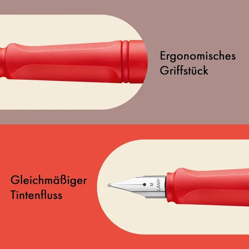 Miniatura 2 de Lamy Safari Cosy Pluma Estilográfica 020 Edición Especial, Pluma Estilográfica Moderna en Color Fresa con Agarre Ergonómico y Diseño Atemporal