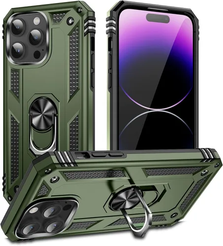 Miniatura 15 de Korecase Funda para iPhone 8, protección de cámara, armadura militar, doble capa, soporte compatible con iPhone 6 6s y iPhone 7 8, color negro
