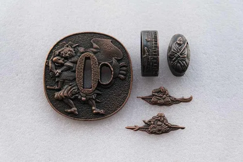 Miniatura 63 de Espada samurái japonesa KOSHIRAE – TSUBA FUCHI KASHIRA MENUKI 68-100