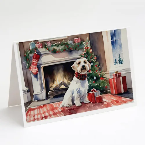Miniatura 78 de Caroline's Treasures DAC2753GCA7P Paquete de 8 tarjetas de felicitación navideña acogedora de Husky siberiano Tarjetas en blanco con sobres