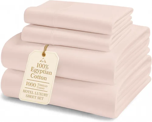 Miniatura 36 de Sábanas de algodón egipcio 100% tamaño Queen - Lujoso juego de sábanas Queen de 1000 hilos, naturalmente refrescantes y transpirables, tejido satén