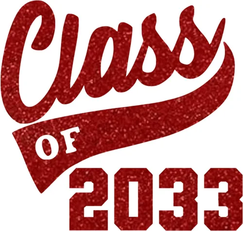 Miniatura 30 de Graduation Iron On Transfer, Class of 2033 Tshirt Decal, High School College Senior Shirt Sticker, HTV Graduate Patch, Pick Size Color, Iron-On Gold