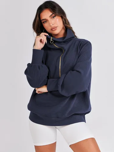 Miniatura 8 de ANRABESS Sudaderas con capucha para mujer, de gran tamaño, con cremallera de un cuarto, para adolescentes, niñas, ropa de moda Y2K