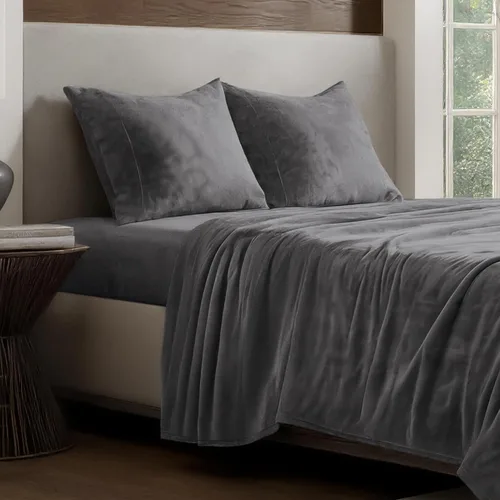 Miniatura 11 de Bare Home Juego de sábanas de microfelpa de forro polar, tamaño individual, terciopelo ultrasuave, acogedor y cálido, comodidad de felpa para todas