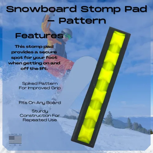Miniatura 2 de FRESHe Almohadilla de snowboard - Patrón de espiga de perfil bajo - Almohadilla de pisoteo especializada diseñada para un mejor agarre y adherencia