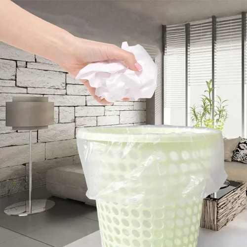 Miniatura 6 de Waikas - Bolsas de basura pequeñas, 80 unidades, bolsas de basura para baño, automóvil, mini papelera, bolsa de plástico transparente