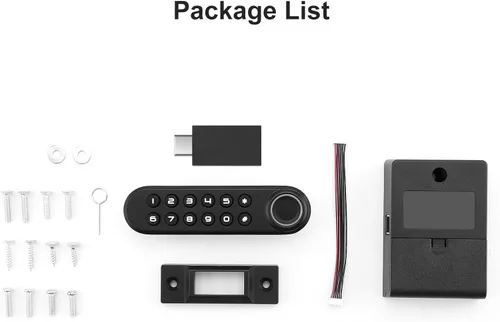 Miniatura 8 de Cerradura biométrica de huellas dactilares para gabinete, cerradura inteligente con contraseña USB, cajón oculto para archivos, armario, seguridad