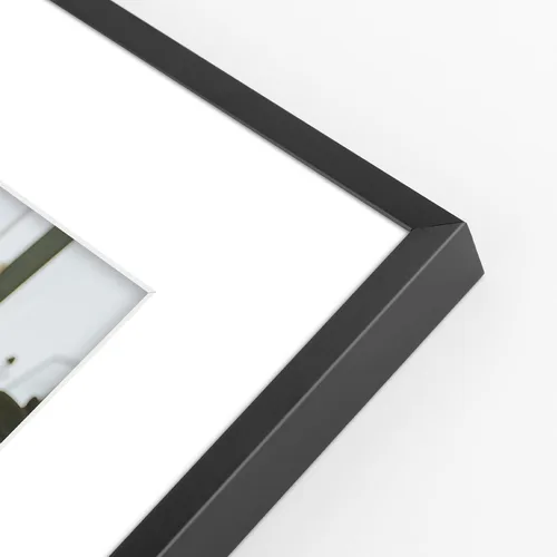 Miniatura 8 de Frametory, Portarretratos de aluminio negro de 6 x 8 pulgadas, juego de 1, ideal para mostrar fotos de 5 x 7 con paspartú o 6 x 8 sin paspartú
