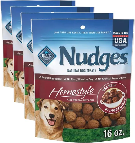 Miniatura 11 de Blue Buffalo Nudges Homestyle - Golosinas naturales para perros con pollo y cerdo, bolsa de 18 onzas