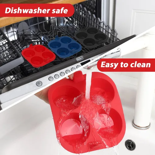 Miniatura 5 de Webake 3 piezas de molde para magdalenas de silicona para freidora de aire con 4 cavidades para freidora de aire, molde de silicona para huevos