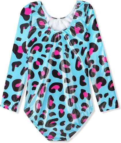 Miniatura 60 de HOZIY - Leotardos de manga larga para niñas, de gimnasia, para niños pequeños, trajes florales de unicornio, galaxia, arco iris, patrón de rayas