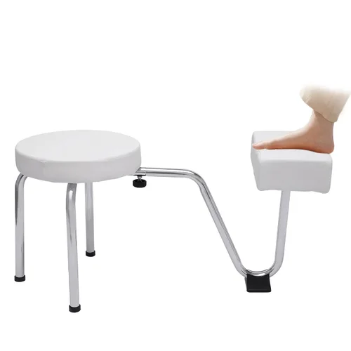 Miniatura 9 de Reposapiés de pedicura, taburete ajustable para pies, reposapiés, reposapiés, pedicura, soporte para reposapiés para Nail Tech Spa, salón de Negro