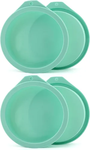 Miniatura 9 de 4 moldes para freidora de aire, moldes de silicona para hornear magdalenas, molde para panqueques de 4 pulgadas, antiadherente para hornear, Verde