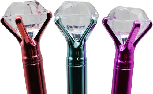 Miniatura 9 de Maydahui 12 bolígrafos de metal con diamantes grandes retráctiles, brillantes, para bodas, despedidas de soltera, fiestas