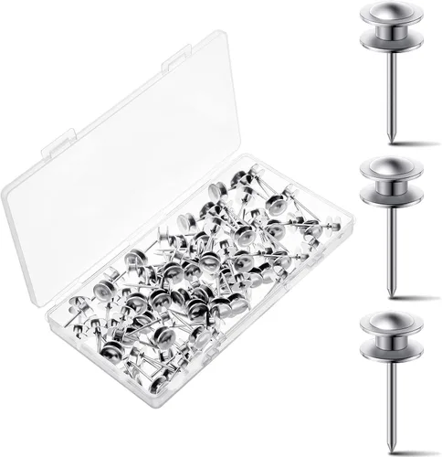 Miniatura 13 de Hotop 25 piezas de ganchos de doble cabeza para colgar fotos, ganchos decorativos para colgar fotos, para el hogar, oficina, escuela (negro)