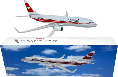 Miniatura 3 de American TWA 737-800 Escala 1:200 - Modelo de avión de plástico a presión - Réplica coleccionable de American TWA Airlines Parte #ABO-73780H-035