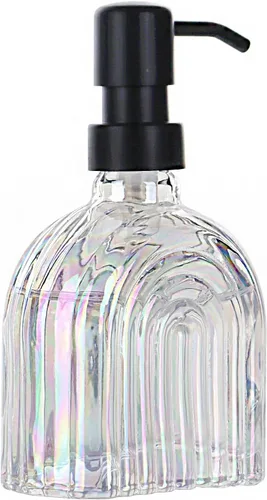 Miniatura 8 de Dispensador de Jabón de Vidrio para Cocina y Baño, 9 Oz, Dispensador de Jabón Líquido Moderno Recargable para Jabón de Manos, Botella Dispensadora