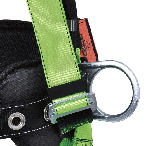 Miniatura 5 de Peakworks Arnés de seguridad acolchado de cuerpo completo con protección contra caídas con soporte de espalda, cinturón de posicionamiento, anillos